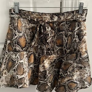Snakeskin Print Zara Skort